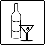 Vector icon of hotel bar