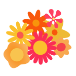 Vector illustration of different flowers cluster