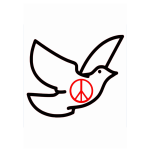 Dove of peace vector