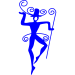 Vane dancer silhouette vector image