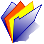 Polaroid folder vector icon