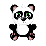 Baby panda vector