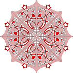 Vector image of decorated snow flake