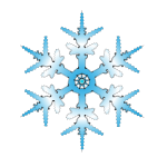 Blue snowflake vector illustration