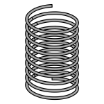 Metal spring vector drawing