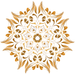 Vector drawing of brown flower