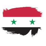 Painted flag of Syria