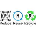 Vector image of recycling labels