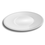 Vector illustration of oval shaped plate