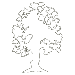 Simple flowering tree outline