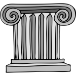 Vector image of column pillar