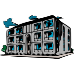 Vector image of condo building