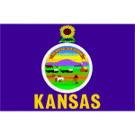 Vector graphics of flag of Kansas