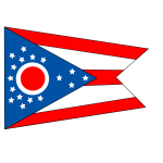 Flag of the state of Ohio vector illustration