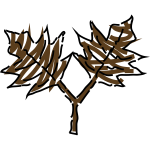 Brown leaves drawing vector clip art