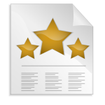 Three stars letter vector image