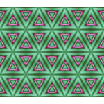 Green wallpaper with pink triangles