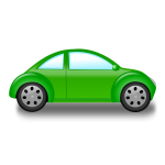 Small green car vector graphics