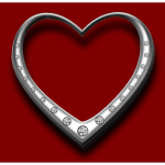 Heart with diamonds vector graphics