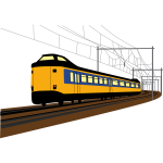 Yellow train vector graphics