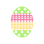 Pastel color Easter egg vector image