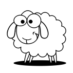 Happy sheep icon vector image