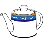 Tea pot vector graphics