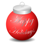 Happy Holidays Ornament Vector