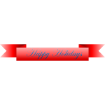 "Happy Holidays" vector ribbon