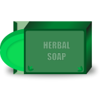 Vector illustration of herbal beauty soap