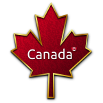 Maple leaf with golden trim vector