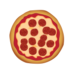 Pepperoni pizza vector illustration