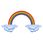 Rainbow And Clouds Illustration