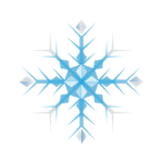 Simple geometric snowflake vector illustration