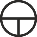 Tau Cross Encircled hieroglyph vector image