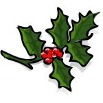 Holly branch vector art