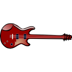 Bass guitar with four strings vector image