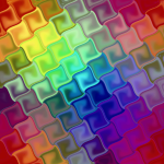 Tile pattern in rainbow colors