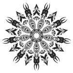 Vector drawing of tribal mandala design