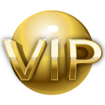 Very important person gold sign vector image