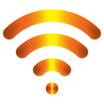 Yellow wireless icon