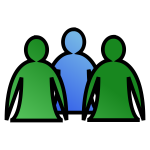 Group of people in a team icon vector graphics