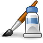 Paint application for PC icon vector clip art