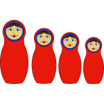 Matrioshka doll vector