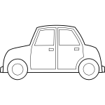 Automobile vector outline image