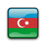 Azerbaijan vector flag button