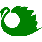 Vector clip art of swan