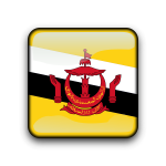 Brunei flag vector button