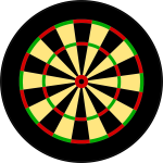 Vector illustration of round darts target