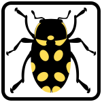 Vector illustration bug sign icon